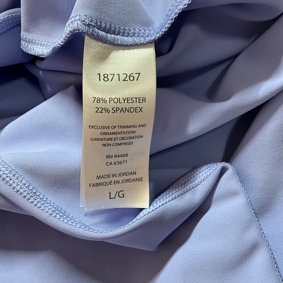 SAGE COLLECTIVE Periwinkle Sport / Tennis Dress w/ Shorts 1/4 Zip Front Sz L - Picture 9 of 13